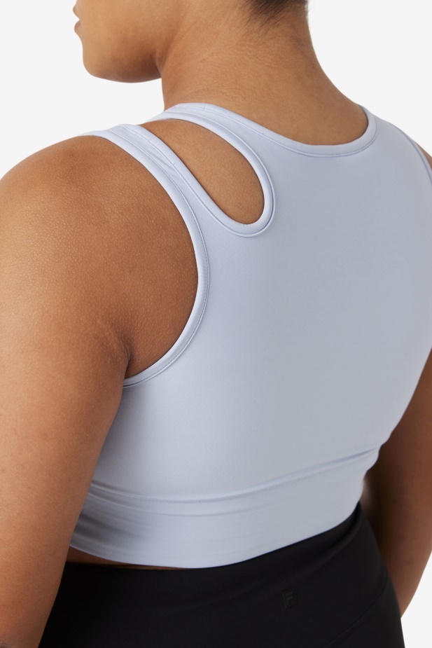 Pozvednutí Plátek Crop Podprsenka Top Fila Modrá Mlha