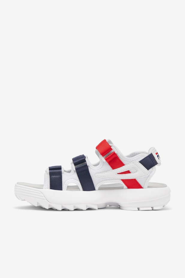 Fila Pánský Disruptor Sandál Bílá/námořnická/červená