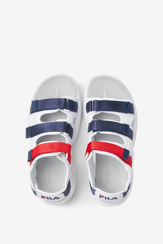 Fila Pánský Disruptor Sandál Bílá/námořnická/červená