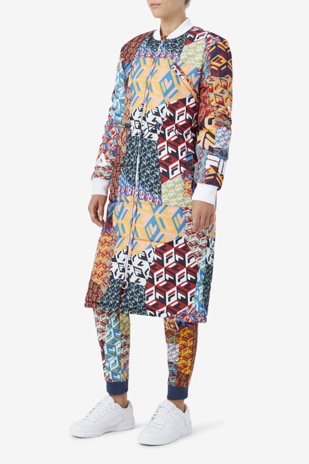 Ocean/yellow/white Fila Joanna Celoplošný Potisk