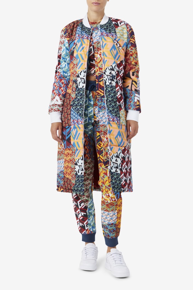 Ocean/yellow/white Fila Joanna Celoplošný Potisk