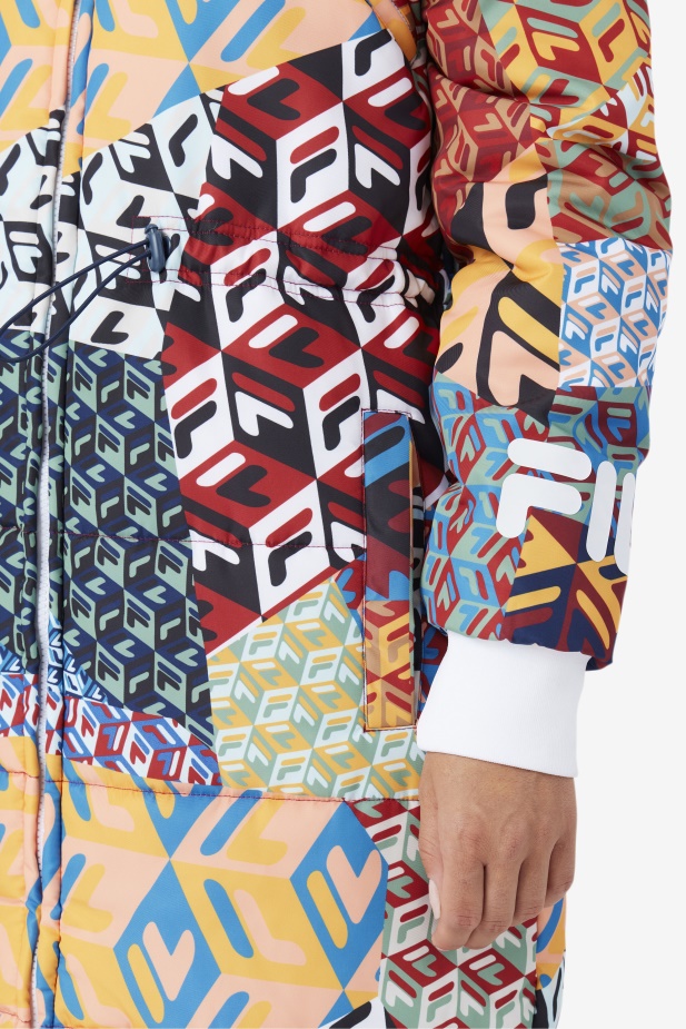 Ocean/yellow/white Fila Joanna Celoplošný Potisk