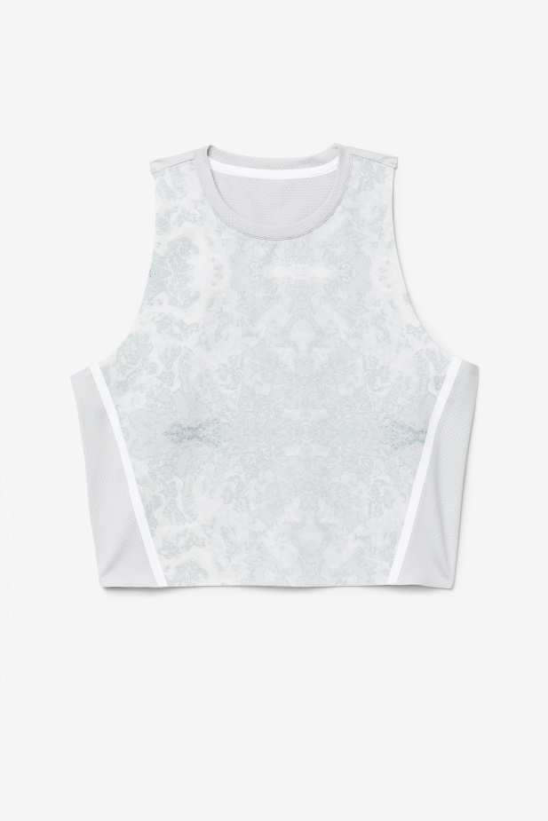 Fila Highrise/white Uplift Athletic Crop Top