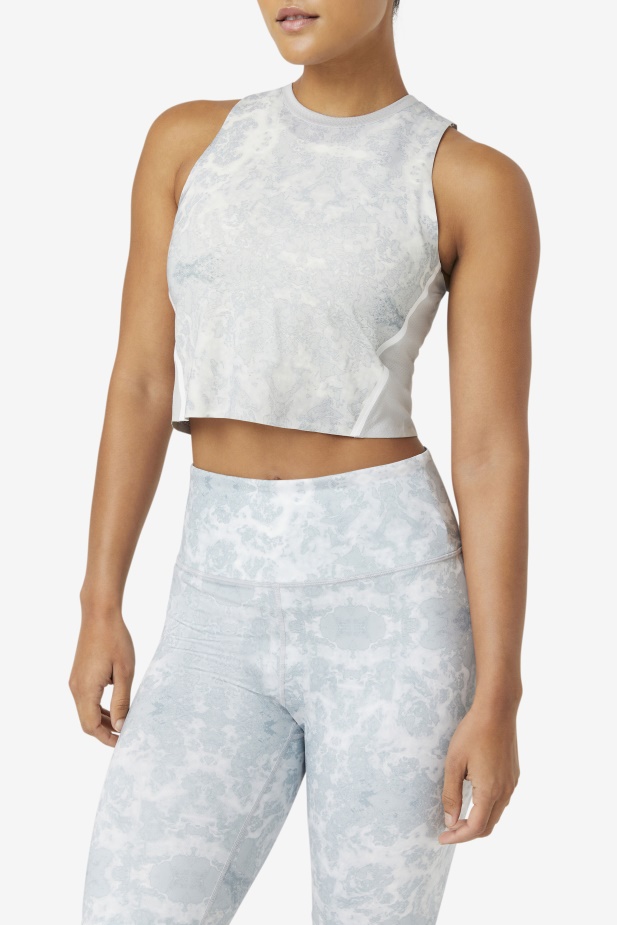Fila Highrise/white Uplift Athletic Crop Top