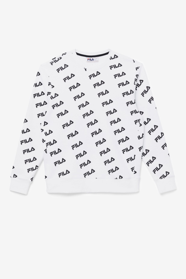 Bílo/černé Diagonální Logo Crew Fila
