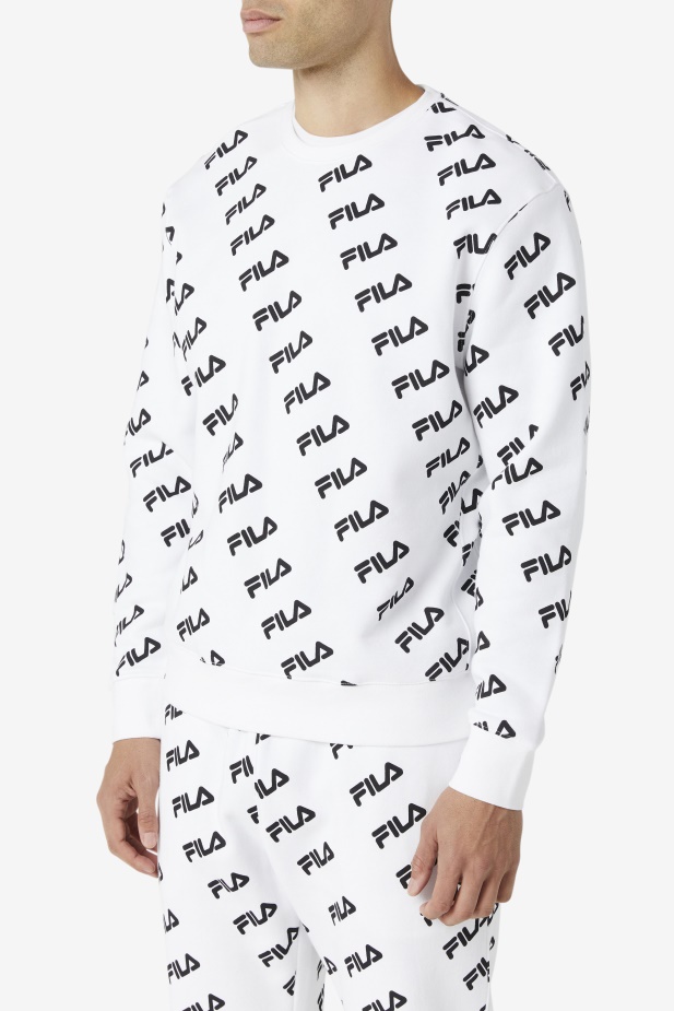 Bílo/černé Diagonální Logo Crew Fila