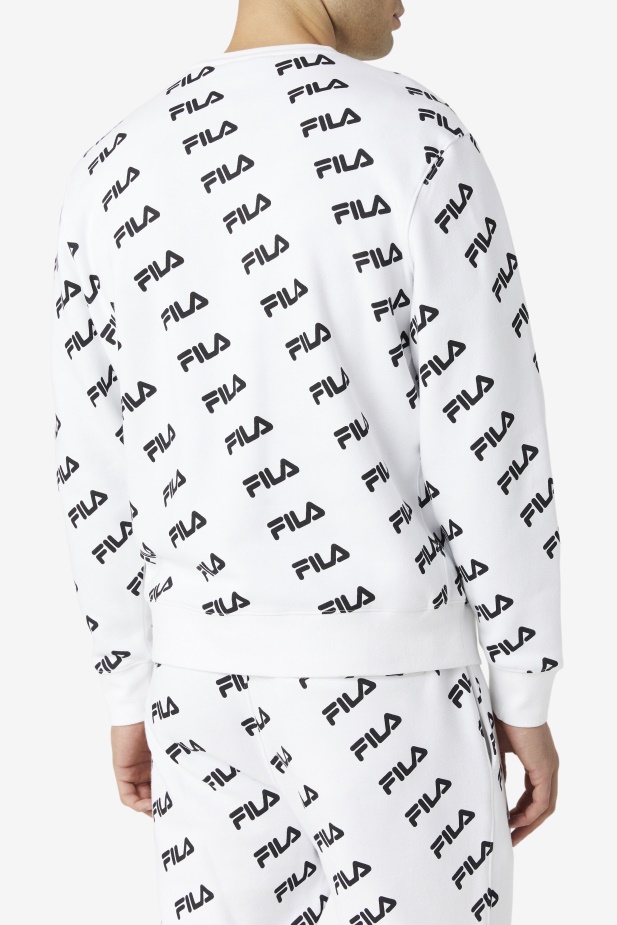 Bílo/černé Diagonální Logo Crew Fila