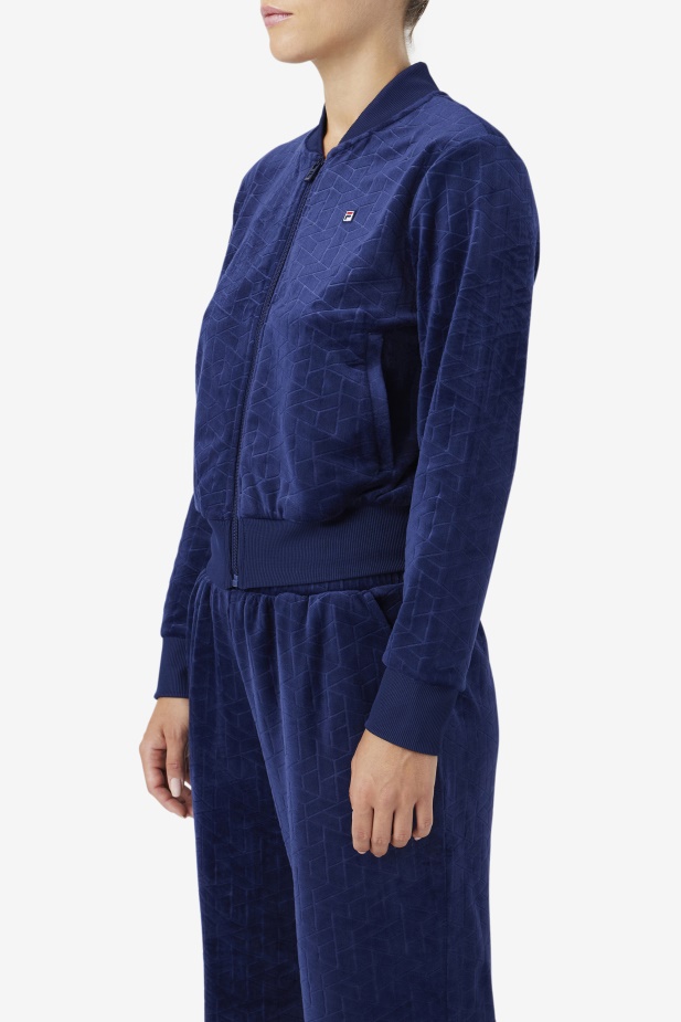 Velurová Bunda Zenaida Navy Fila