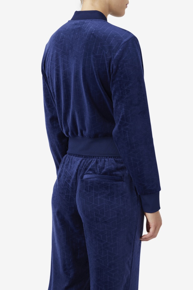 Velurová Bunda Zenaida Navy Fila