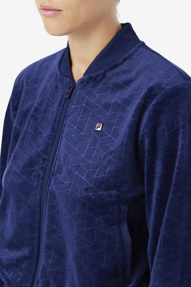 Velurová Bunda Zenaida Navy Fila