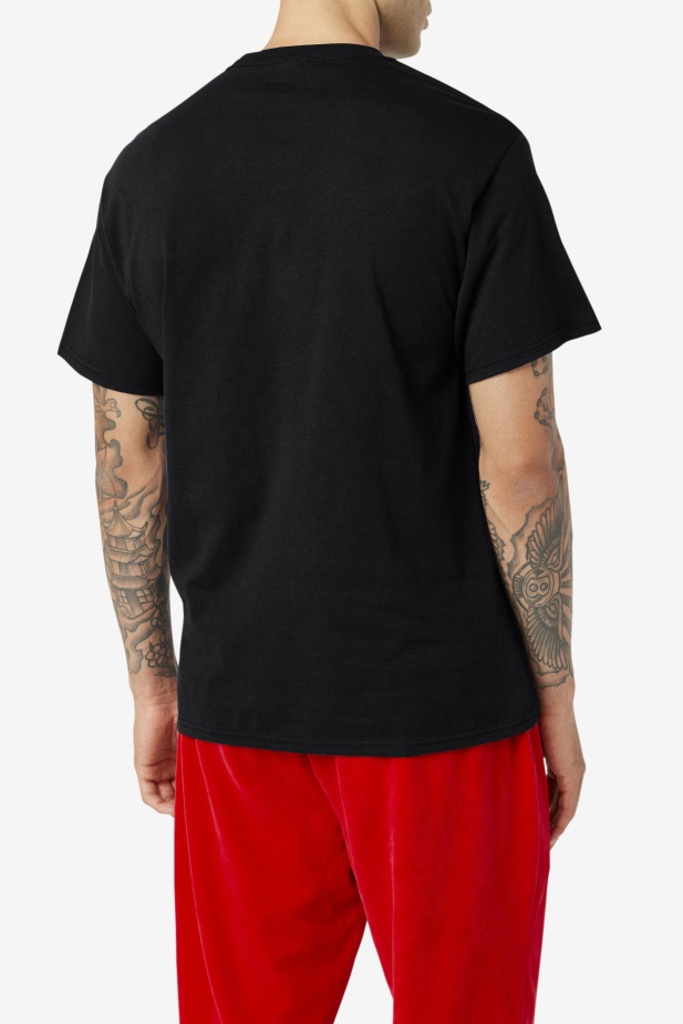Fila Originální Fitness Tričko černá/červená/bílá