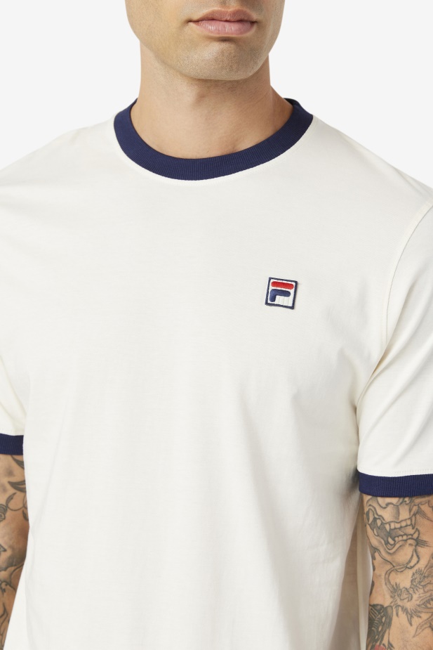 Bílé/peacoat Fila Marconi Ringer Triko