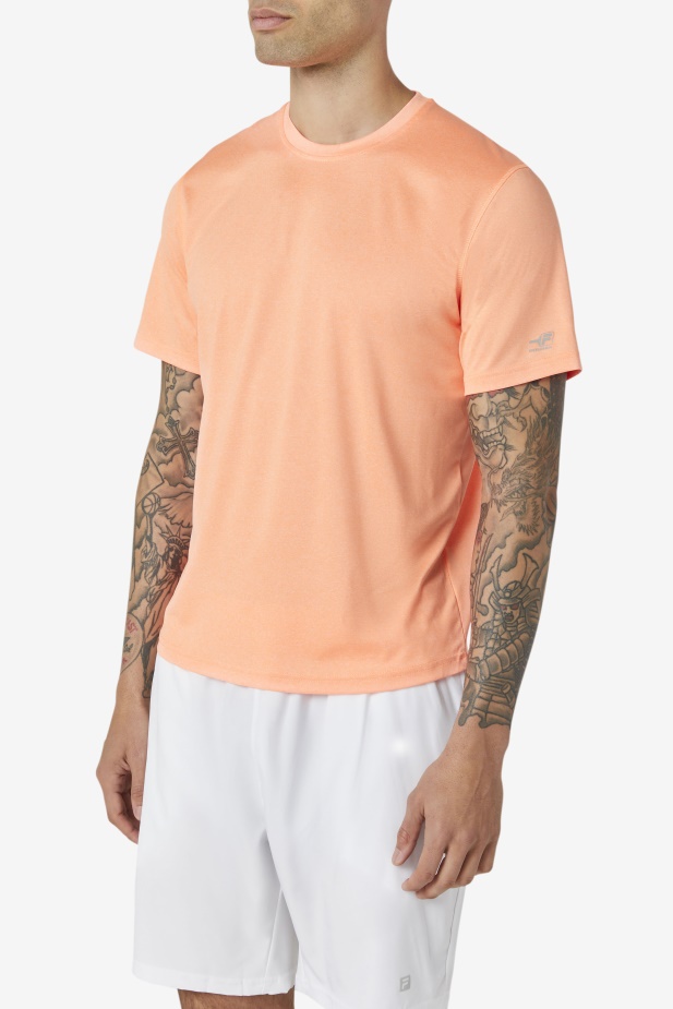 Oranžový Vřes Nakládaná Hřebenatka Lem Crew Fila