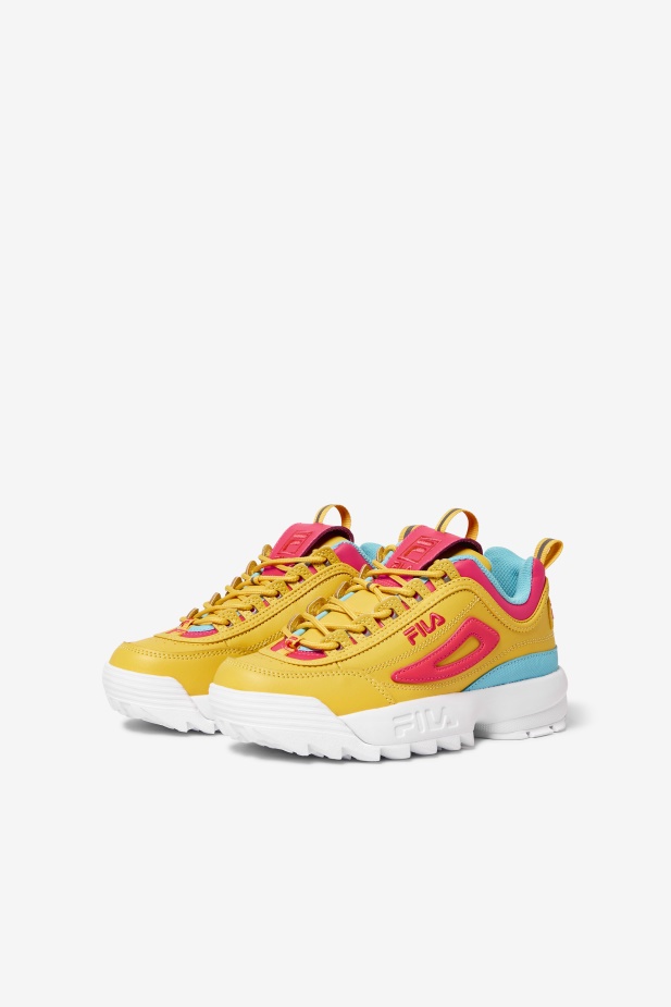 Fila Velký Dětský Disruptor 2 Prémiový Citron/diva Růžová/modrá Rybka