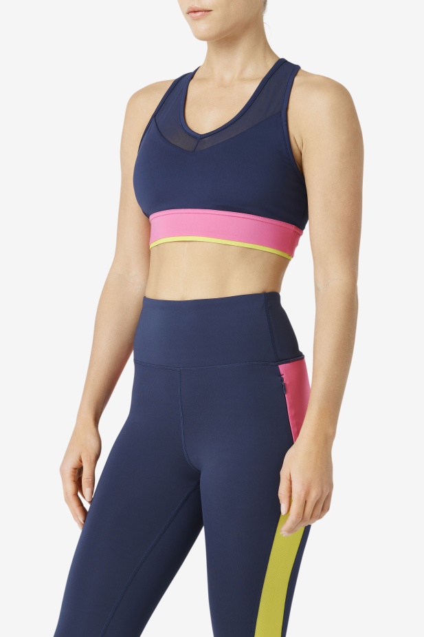 Uplift Racerback Top Navy/azalea/sulphur Fila