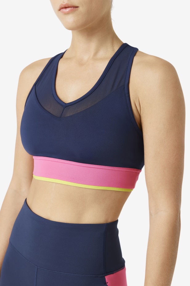 Uplift Racerback Top Navy/azalea/sulphur Fila
