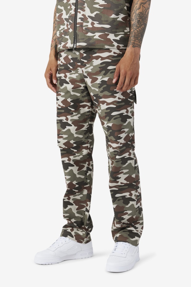 2pac Cargo Kalhoty Fila Camo Print