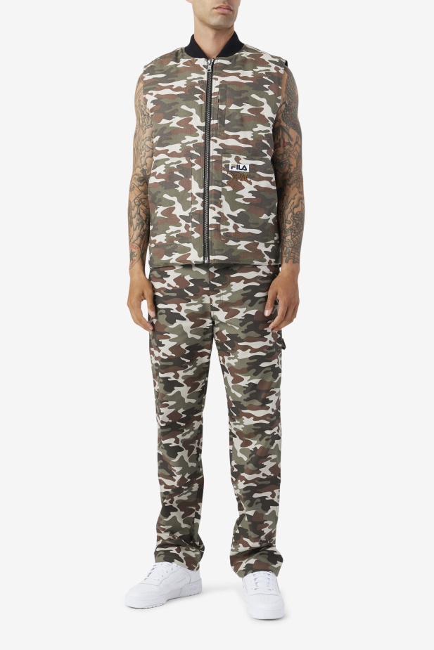 2pac Cargo Kalhoty Fila Camo Print