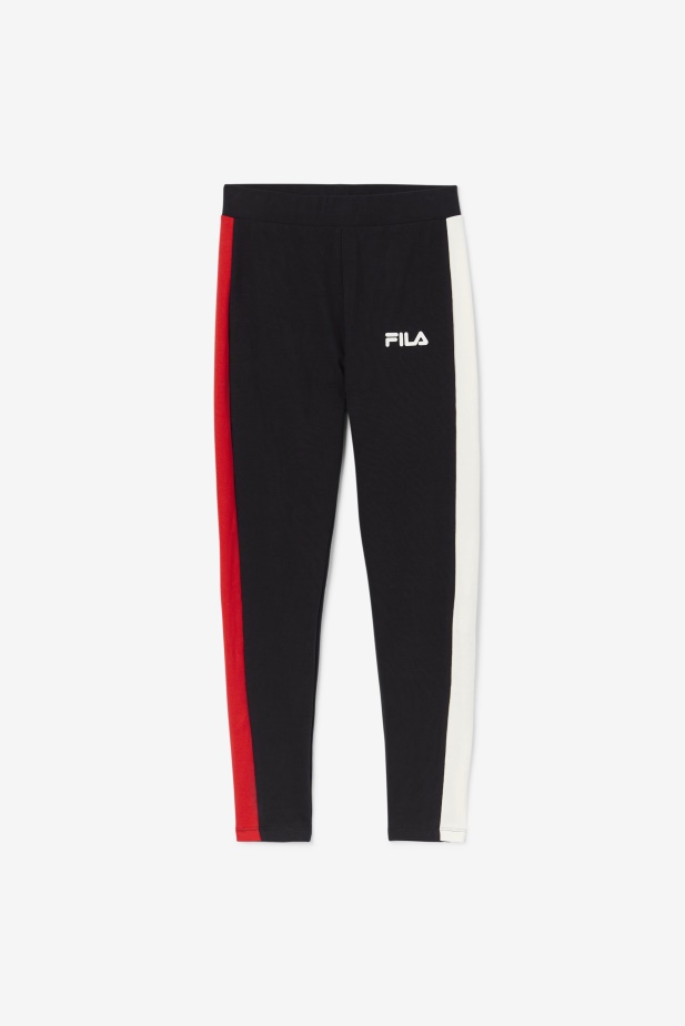 Legíny Fila Mercy černá/gardénie/červená