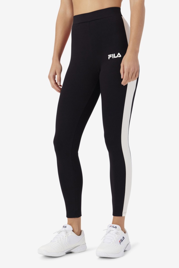 Legíny Fila Mercy černá/gardénie/červená