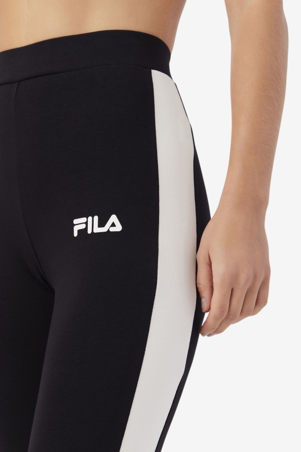 Legíny Fila Mercy černá/gardénie/červená