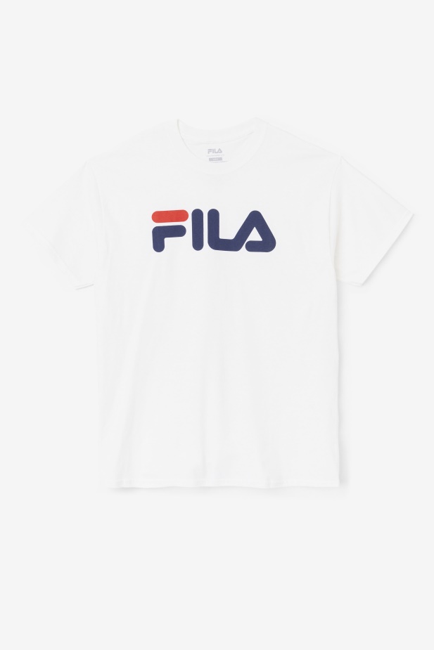 Pánské Tričko S Logem Bílá/námořnická/červená Fila