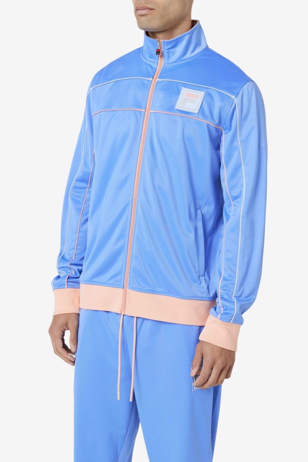 Blue/coral Cloud/stone Fila Wayan Track Jacket