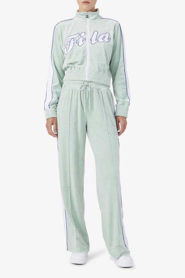 Valery Velurové Kalhoty Fila Ether/bílá/modrá