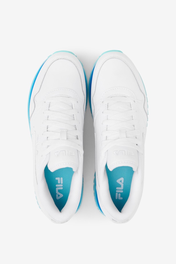 Bílá/námořnická/arubská Modrá Dámská Orbit Stripe Fila