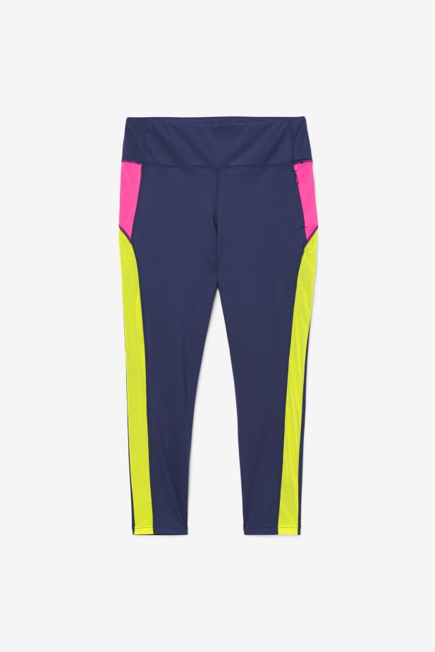 Námořnická/světle Růžová/sirná Forza Kontrastní 7/8 Legíny Fila