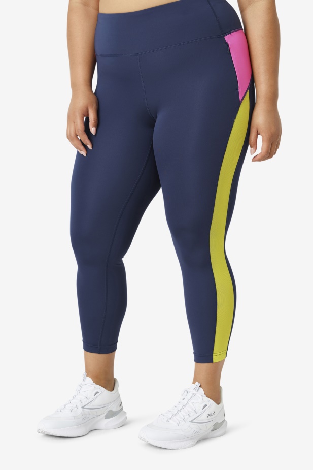 Námořnická/světle Růžová/sirná Forza Kontrastní 7/8 Legíny Fila