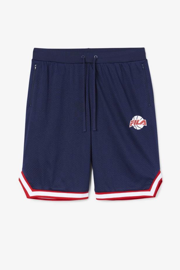 Námořnická/červená/bílá Fila Ovi Basketbalové Krátké