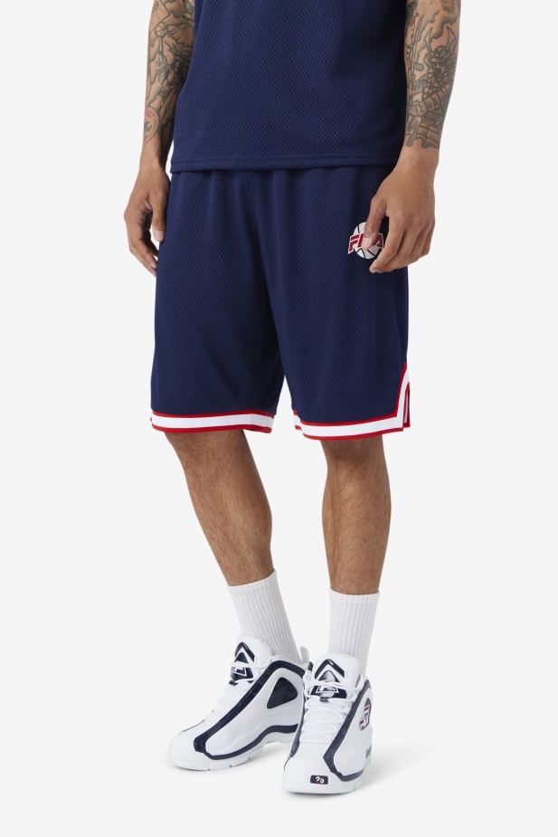 Námořnická/červená/bílá Fila Ovi Basketbalové Krátké
