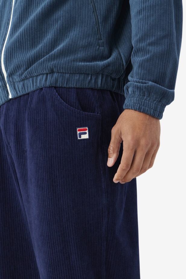 Pryor Velurové Kalhoty Navy Fila