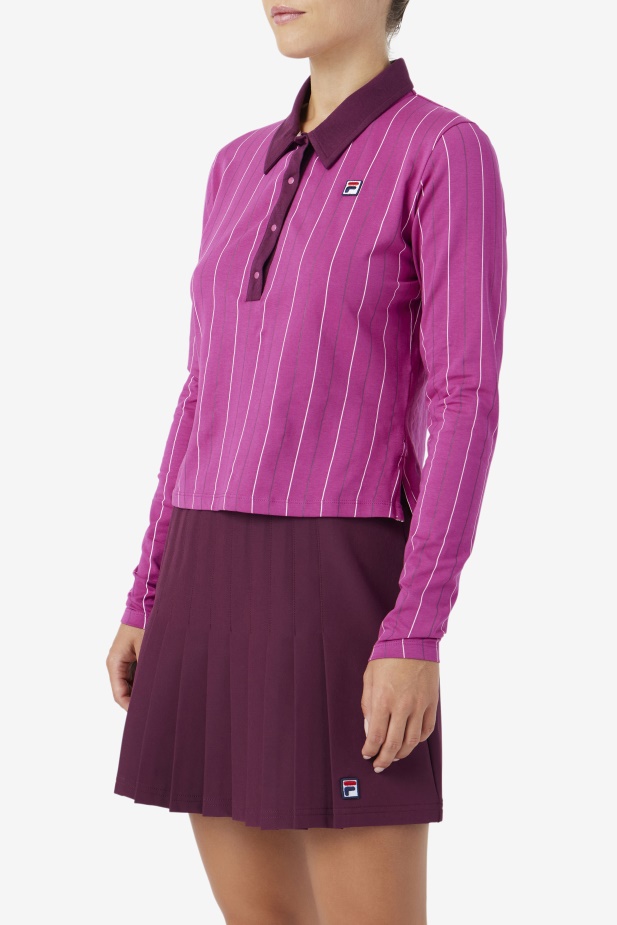 Fila Rouge/potpourri/hroznové Víno Jada Polo S Dlouhým Rukávem