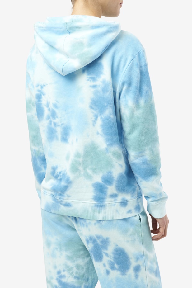 Bílá/plish/all/latigo Bay Aerolynn Tie Dye Mikina S Kapucí Fila