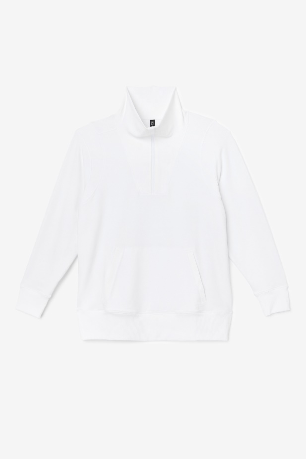 Fila Fi-lux Poloviční Zip Bílý