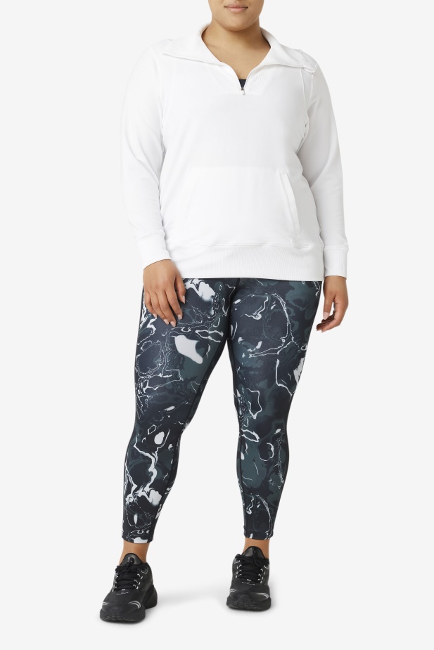 Fila Fi-lux Poloviční Zip Bílý
