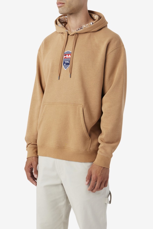 2pac Náplast S Kapucí Fila Tabákově Hnědá