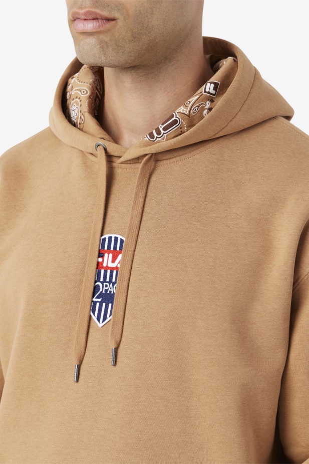 2pac Náplast S Kapucí Fila Tabákově Hnědá