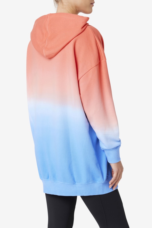 Destiny Oversized Mikina S Kapucí Orange/charisma/cayenne Fila