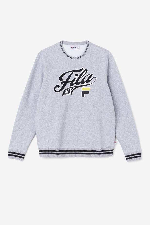 Mikina Taylor S Crewneck Světle šedá Marl/black/mimosa Fila