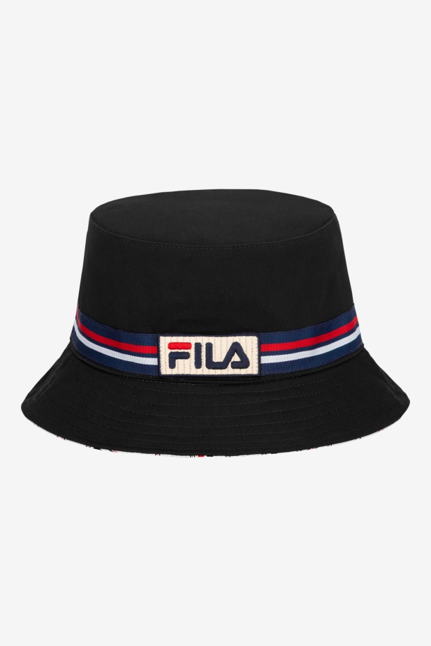 Fila černý Oboustranný Kýblový Klobouk