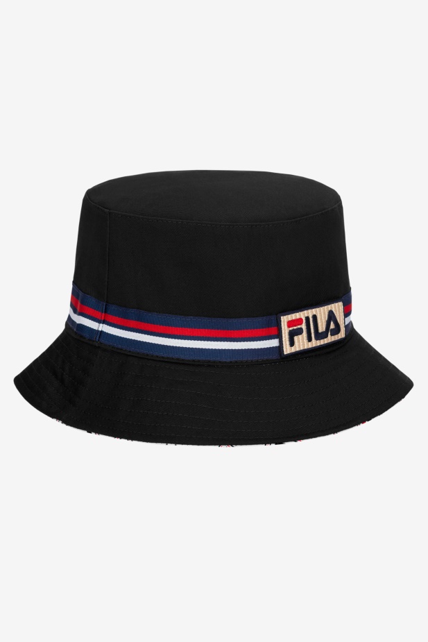 Fila černý Oboustranný Kýblový Klobouk