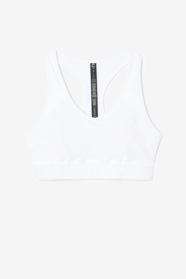 White Uplift Racerback Sportovní Podprsenka Fila