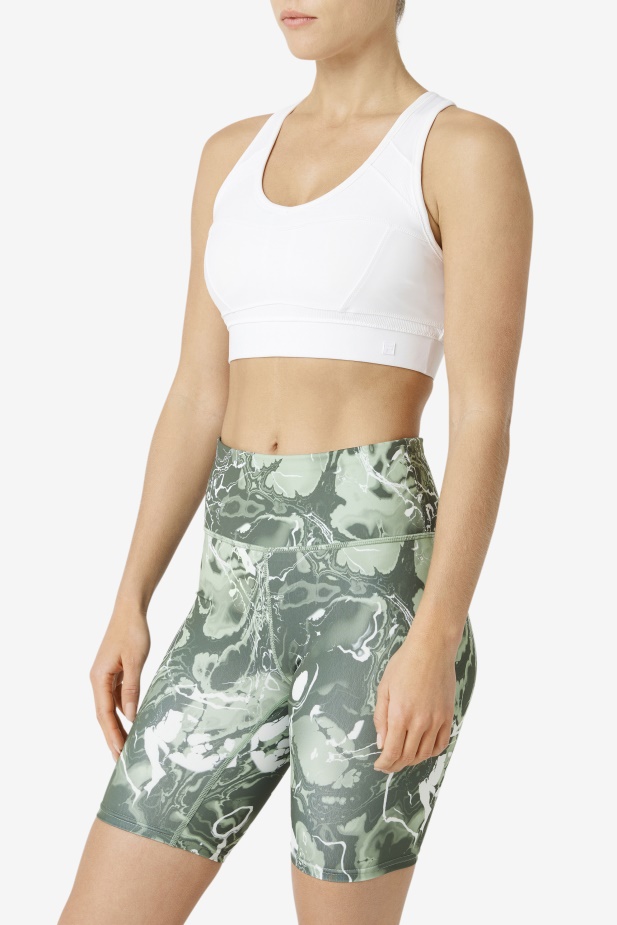 White Uplift Racerback Sportovní Podprsenka Fila