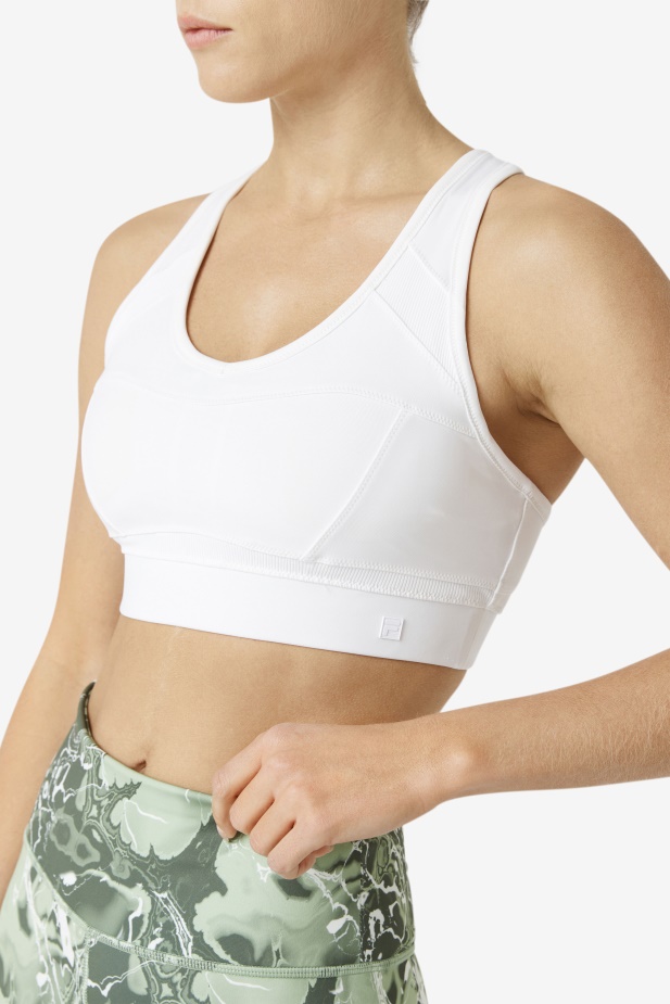 White Uplift Racerback Sportovní Podprsenka Fila