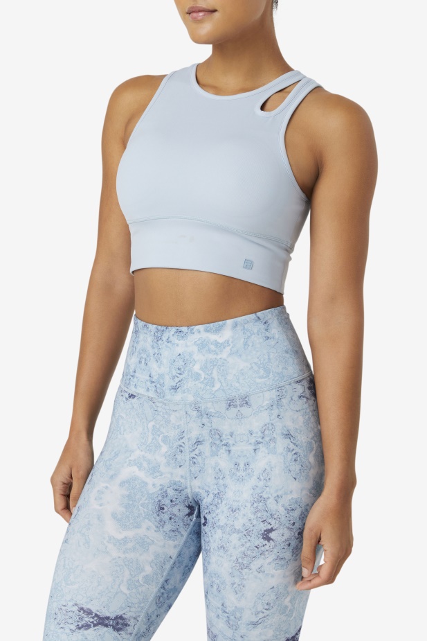 Modrá Mlha Pozvednutí Plátek Crop Bra Top Fila