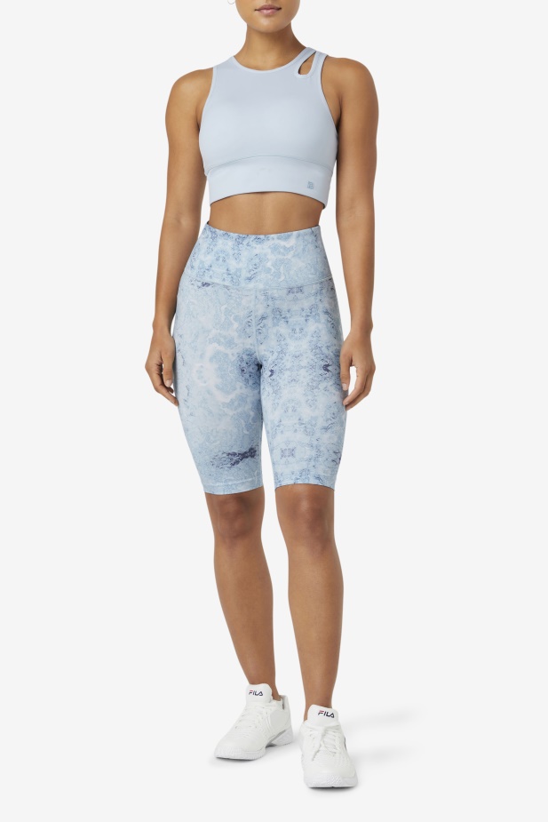 Modrá Mlha Pozvednutí Plátek Crop Bra Top Fila