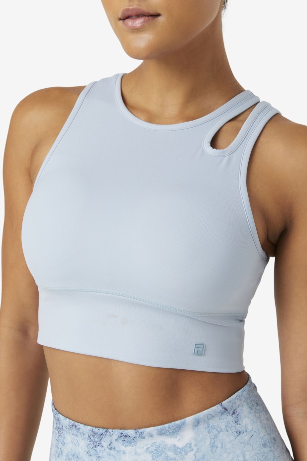 Modrá Mlha Pozvednutí Plátek Crop Bra Top Fila